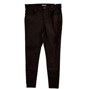 Gianni Bini Womens Brown Skinny faux leather Jeans Size 28 Cotton Blend
